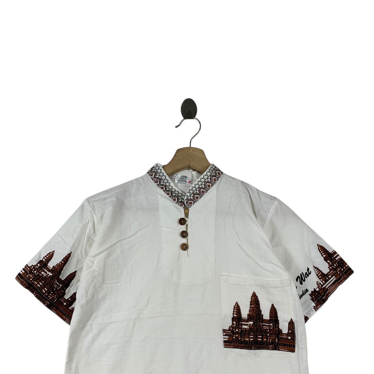 Vintage Vintage ANGKOR WAT CAMBODIA Traditional Temple Tee Shirt Size S / US 4 / IT 40 - 2 Thumbnail