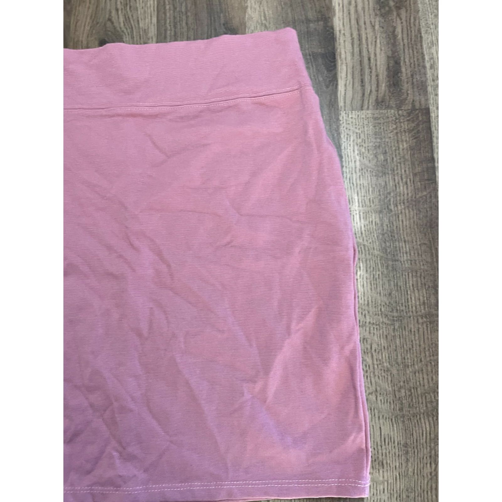 Vintage Sweet Skirt Women's XL Pink Pull On Mini Pencil Straight Cut Skirt Solid Casual Fall Spring Summer Men? Girls? Size 40" / US 18 - 4 Thumbnail