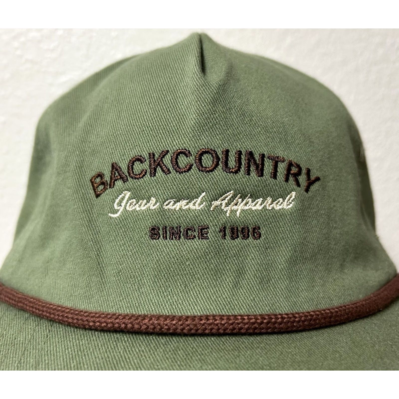Vintage VINTAGE Backcountry Gear And Apparel SnapBack Rope Hat Fly Fishing Adventure Hat Unisex Adults One Size Green Snapback Fish Hat Womens? Size ONE SIZE - 2 Thumbnail