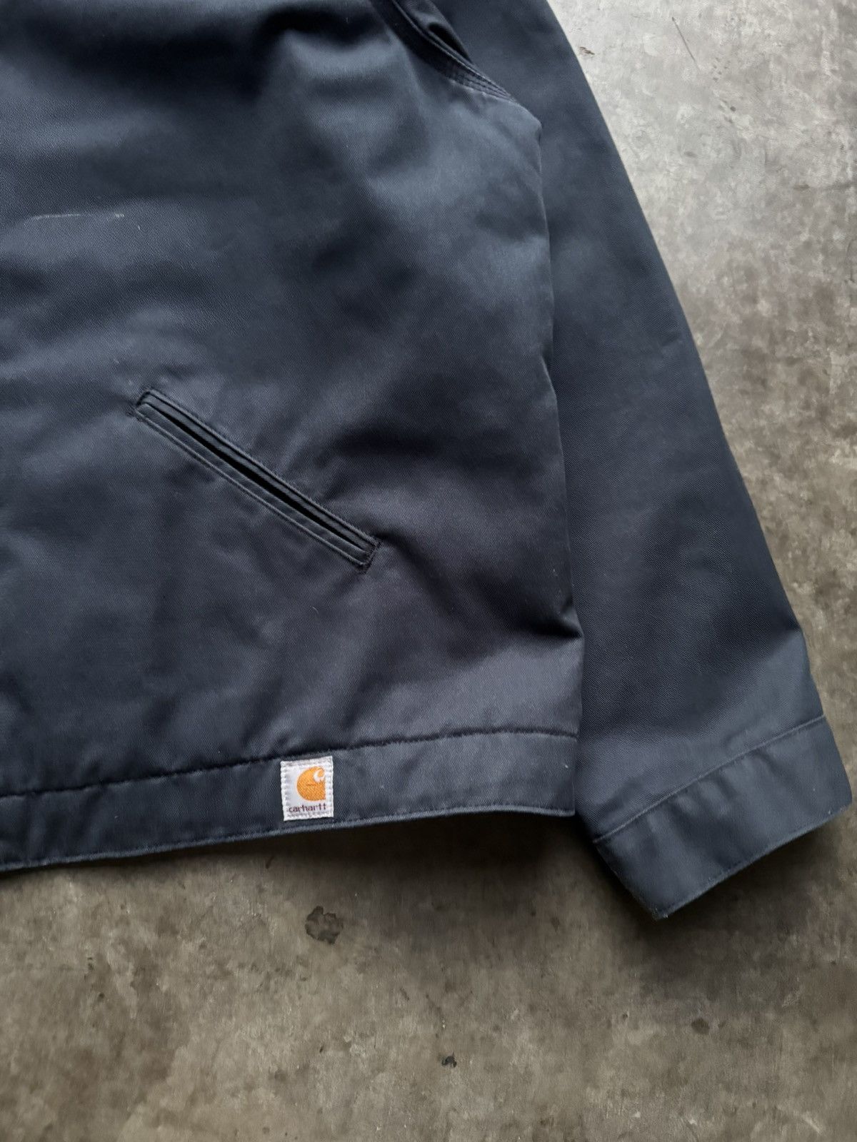 Carhartt × Vintage Vintage 90’s/00’s Carhartt Detroit Navy Embroidered Jacket Size US XL / EU 56 / 4 - 2 Thumbnail