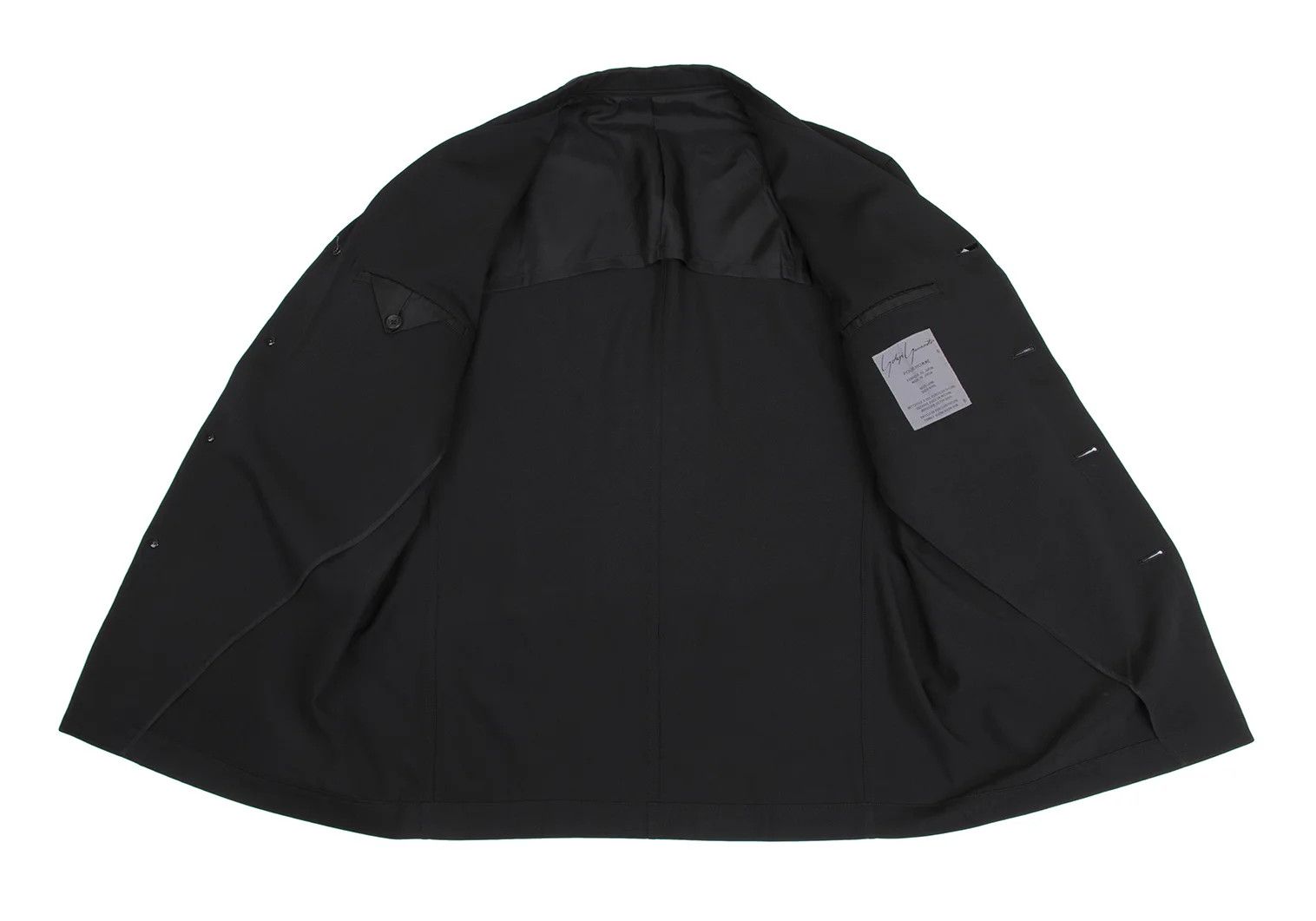 Yohji Yamamoto Yohji Yamamoto Wool Gabardine Jacket Black M Size US M / EU 48-50 / 2 - 10 Thumbnail