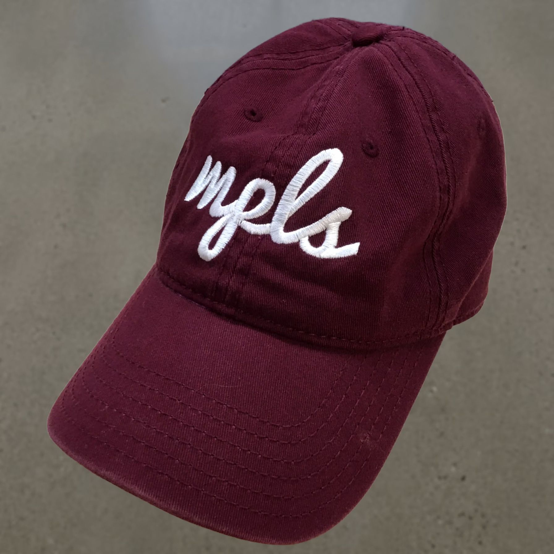 Vintage Mpls OTTO Baseball Cap Hat Mens Red OS Adjustable Curved Brim Embroidered Logo Size ONE SIZE - 1 Thumbnail