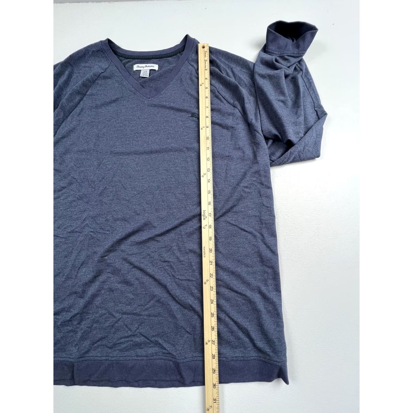Tommy Bahama Tommy Bahama Sweater Mens Large Blue V Neck Cotton Lightweight Knit Pullover Size US L / EU 52-54 / 3 - 6 Thumbnail