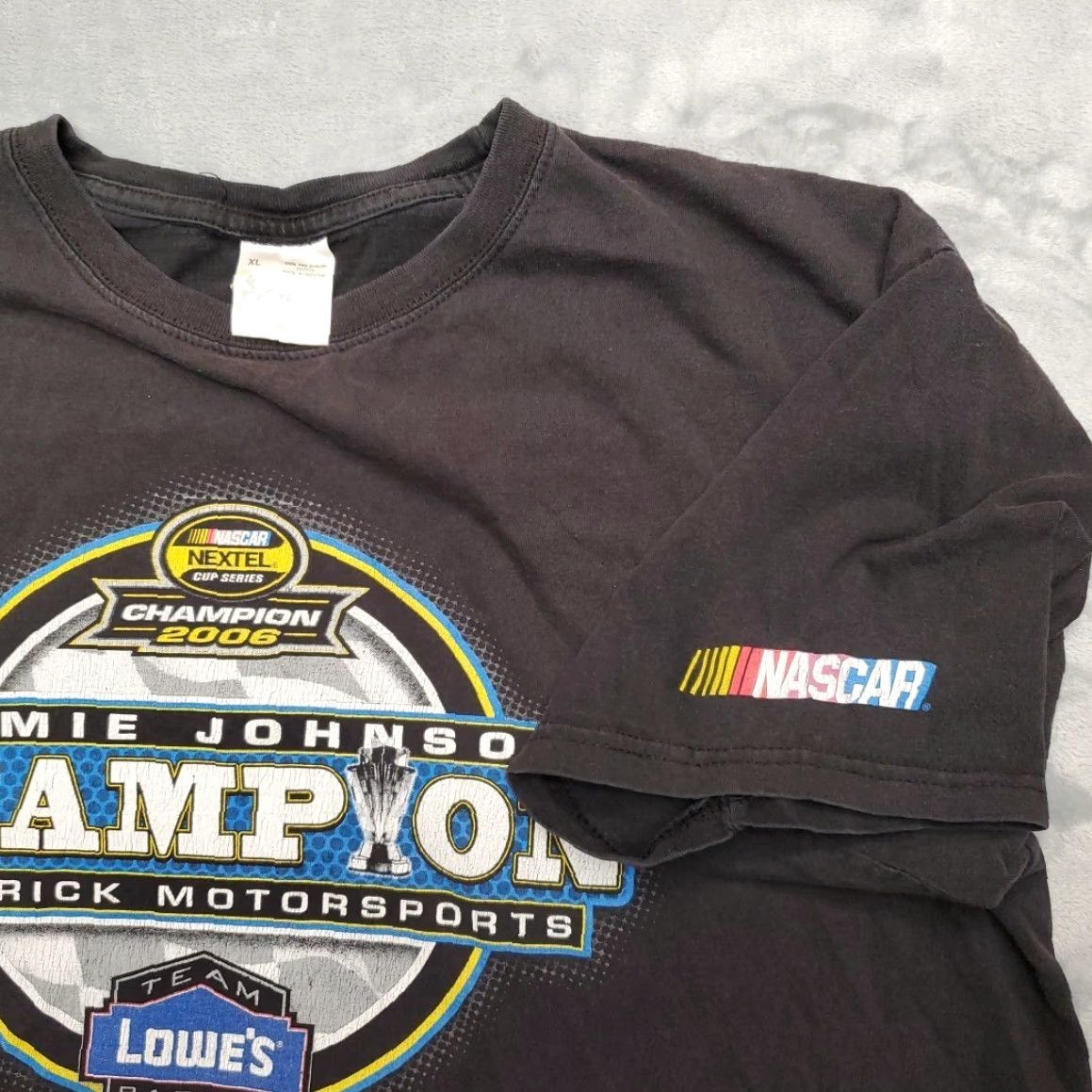 Chase Authentics Jimmie Johnson Nascar Shirt Mens XL Black Racing 2006 Champion Lowes Nextel TEE Size US XL / EU 56 / 4 - 2 Thumbnail