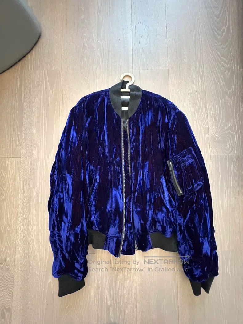 Haider Ackermann Haider Ackermann Blue Velvet Electric Jacket Size M / US 6-8 / IT 42-44 - 1 Thumbnail