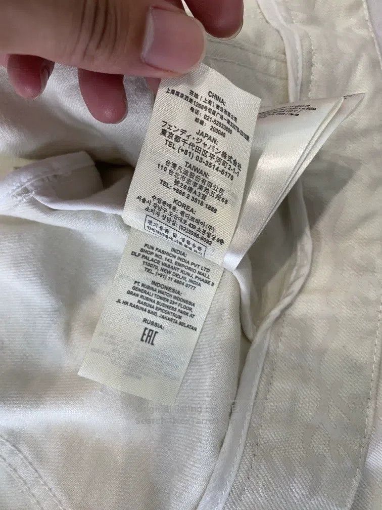 Fendi Fendi Off-white logo printed denim short jacket Size XS / US 0-2 / IT 36-38 - 9 Thumbnail
