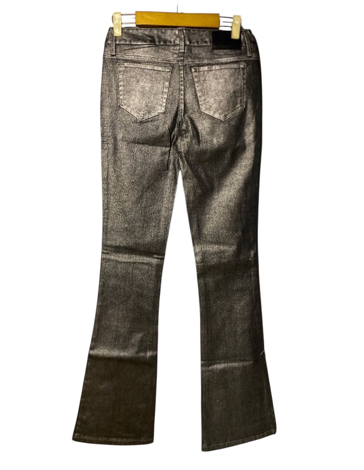 If Six Was Nine 2000's Attention Japan Waxed Bootcut Jeans Size 27" / US 4 / IT 40 - 2 Thumbnail