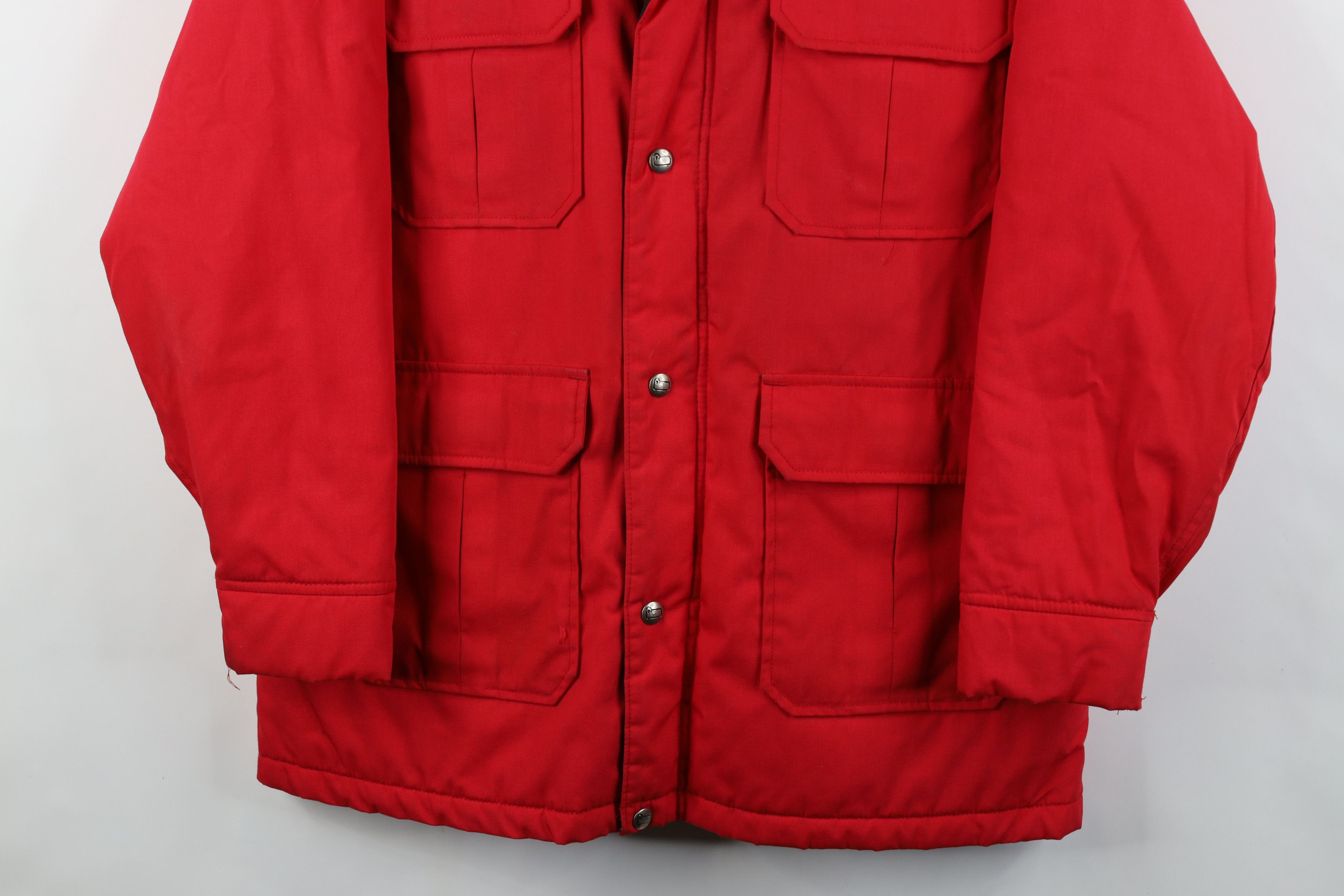 Woolrich Woolen Mills Vintage 90s Woolrich Distressed Quilted Parka Jacket Red USA Size L / US 10 / IT 46 - 3 Thumbnail
