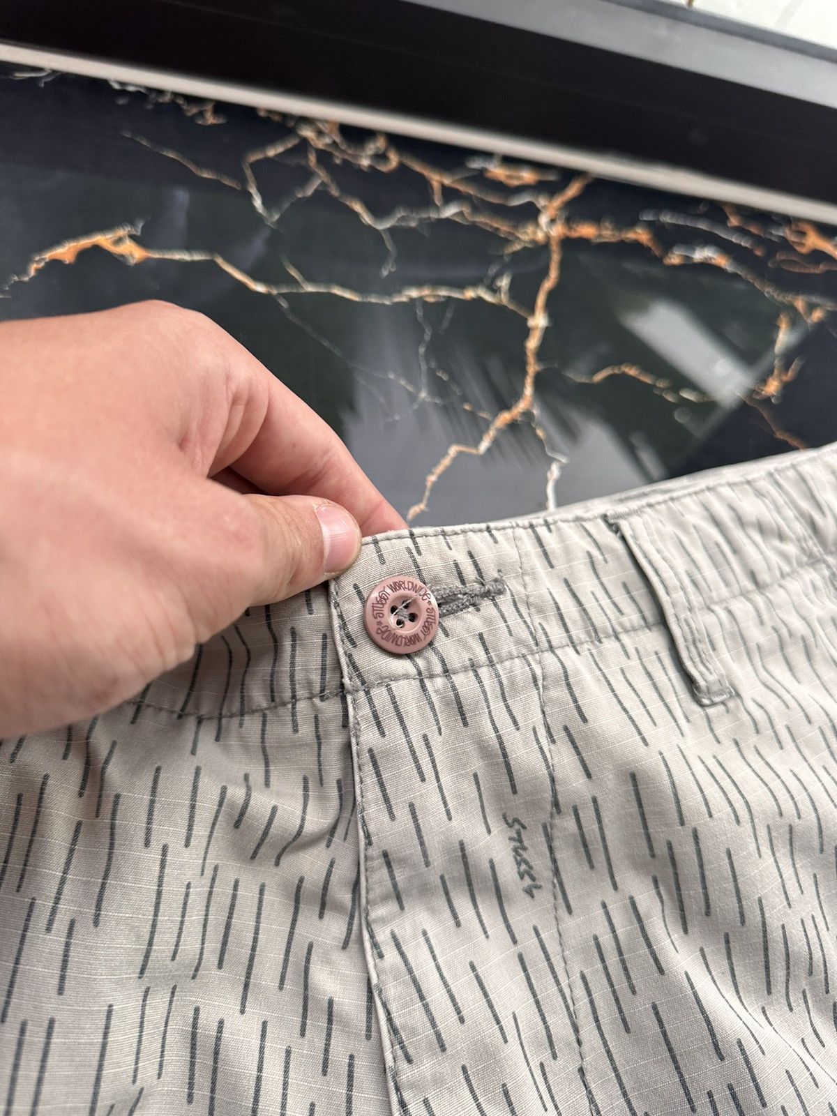 Stussy × Vintage STUSSY VINTAGE MONOLOGO STREETWEAR CARGO SHORTS Size US 34 / EU 50 - 7 Thumbnail