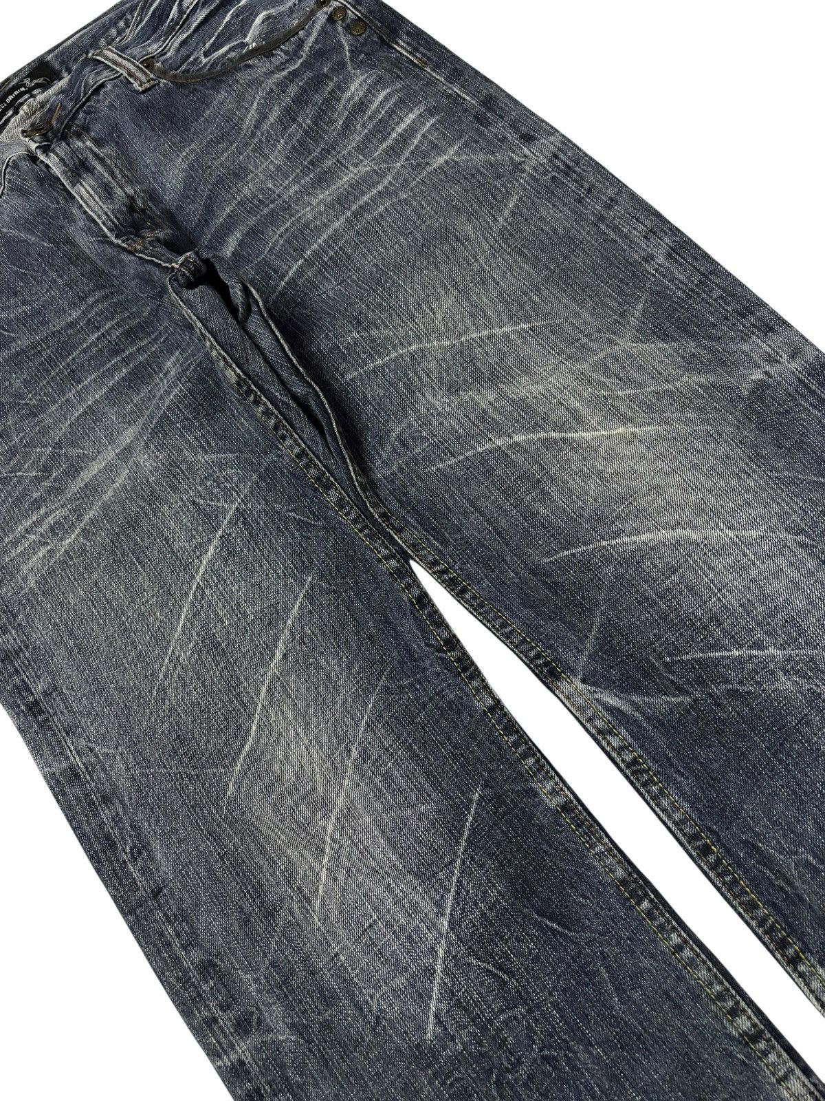 Japanese Brand Vtg Oririn Japan Whisker Faded Punk Jeans Size US 34 / EU 50 - 4 Thumbnail