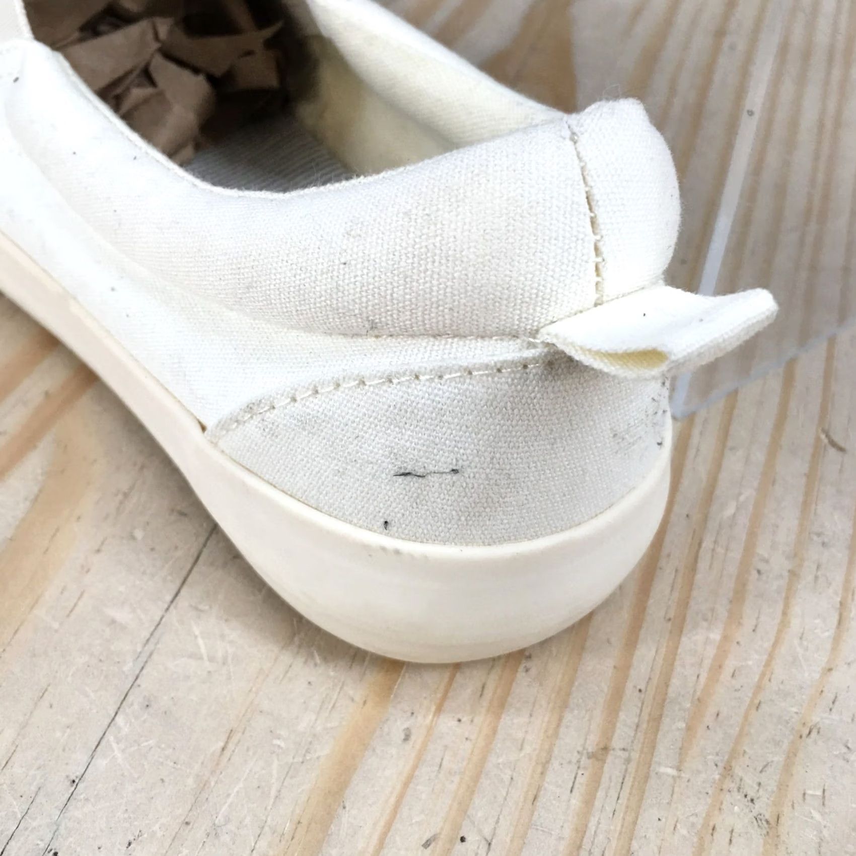 Vintage A New Day Shoes Womens 6 Casual Comfort Slip On Low Top Sneakers White Canvas Size M / US 6-8 / IT 42-44 - 3 Thumbnail