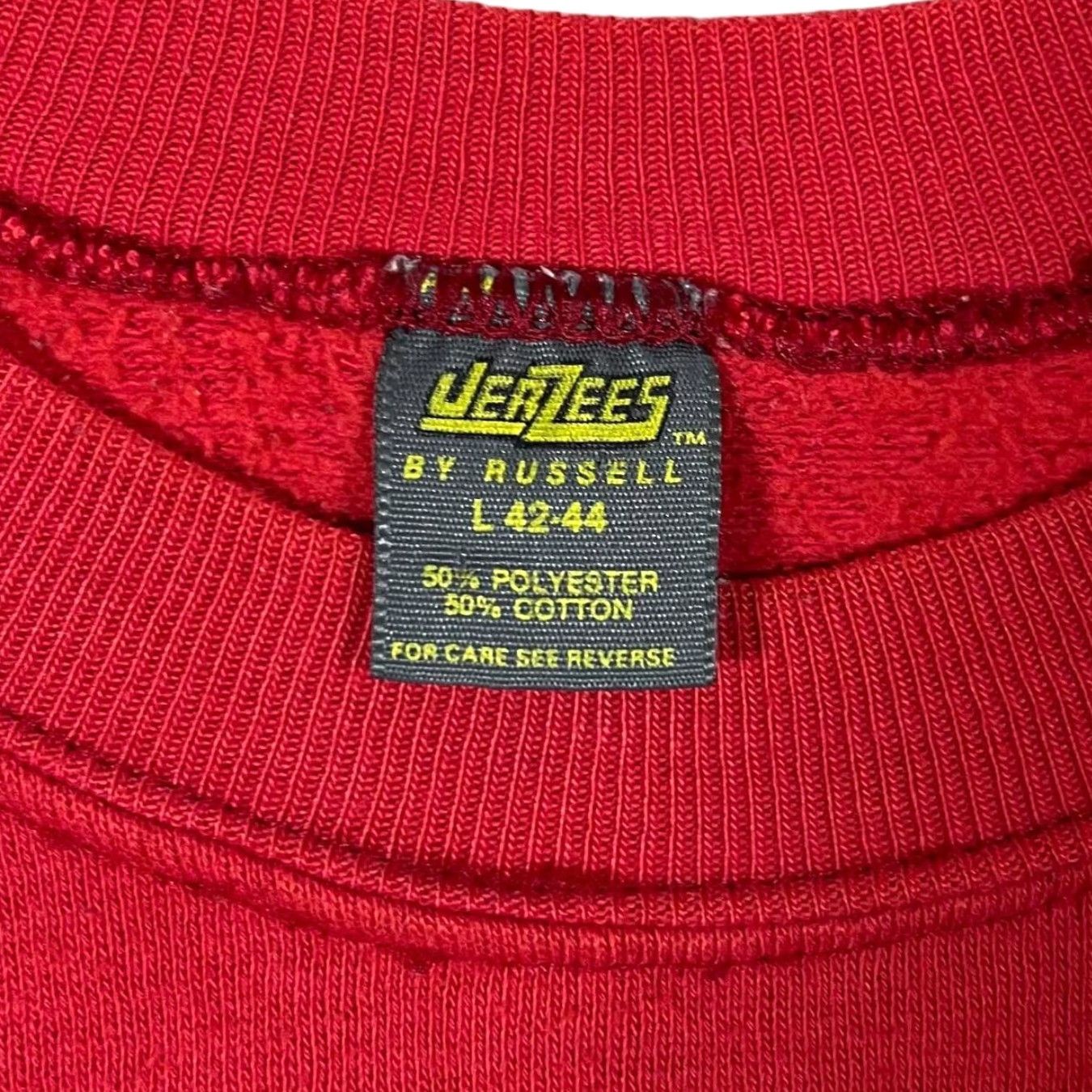 Jerzees VINTAGE Jerzees CHEERS Souvenir Spellout Graphic Red Crewneck Sweatshirt M Mens Size US M / EU 48-50 / 2 - 5 Thumbnail