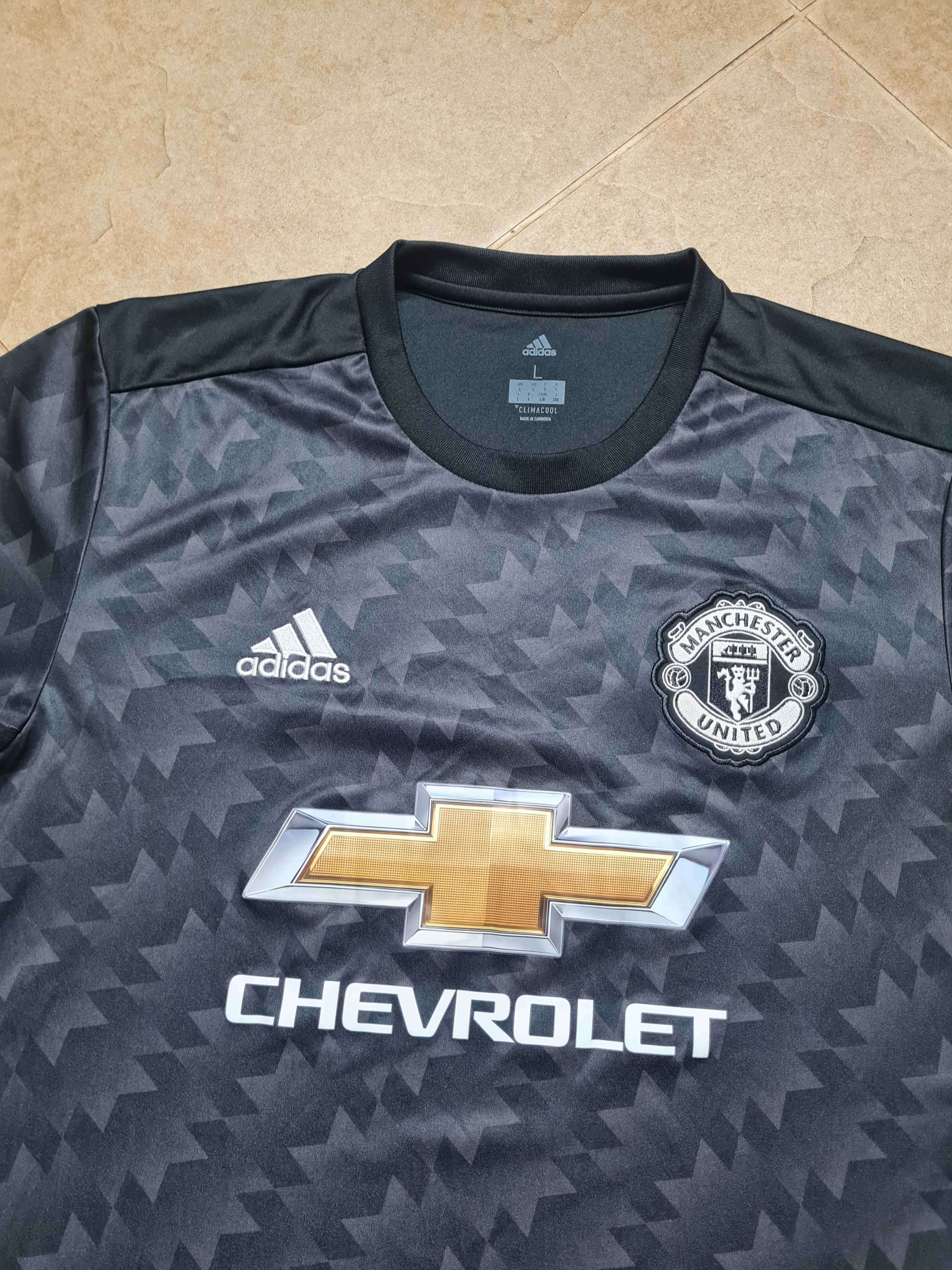 Adidas Jersey Manchester United Adidas Black 2017-18 Soccer Shirt L Size US L / EU 52-54 / 3 - 2 Thumbnail