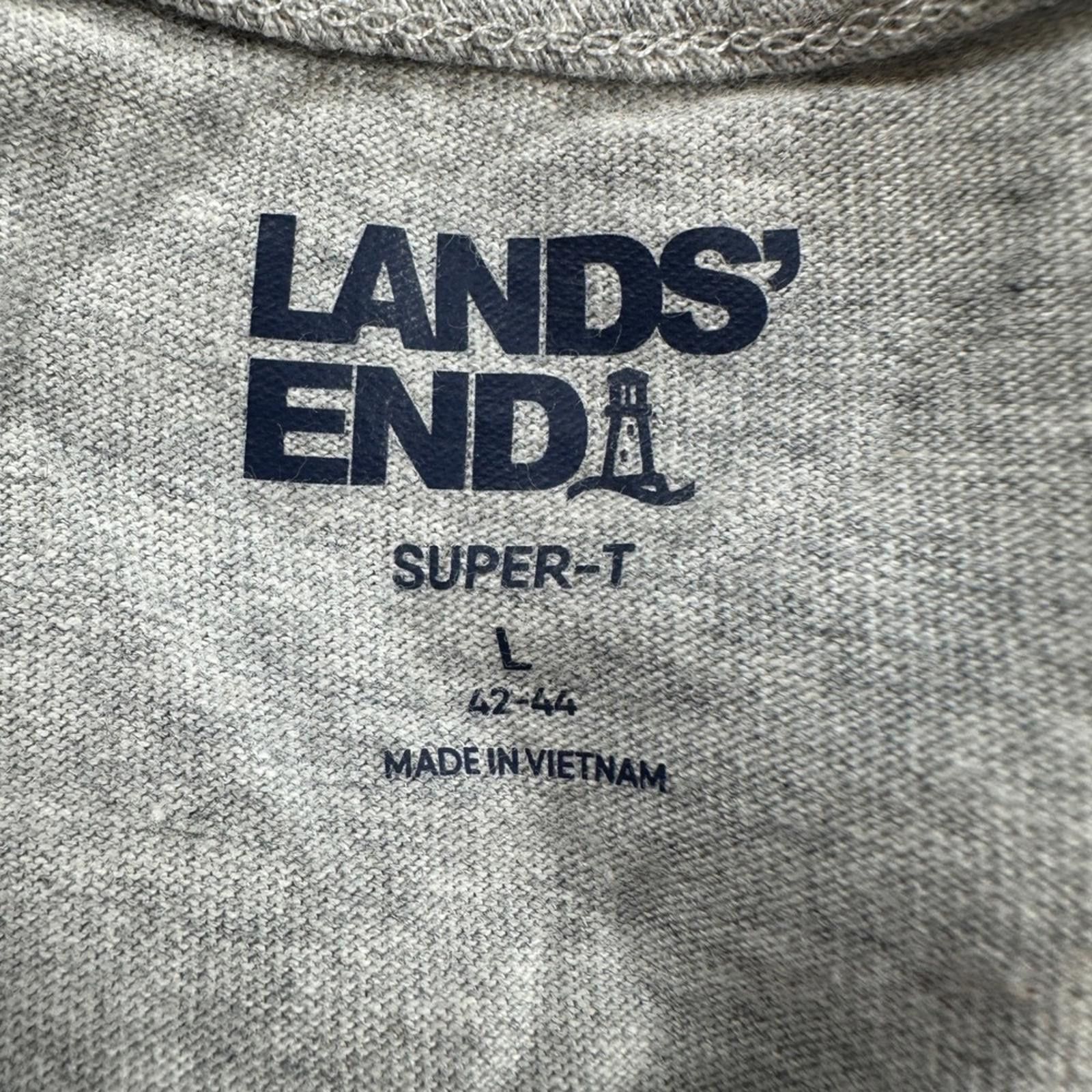 Lands' End New England Patriots Long Sleeve Shirt Gray Large Super-T Size US L / EU 52-54 / 3 - 4 Thumbnail