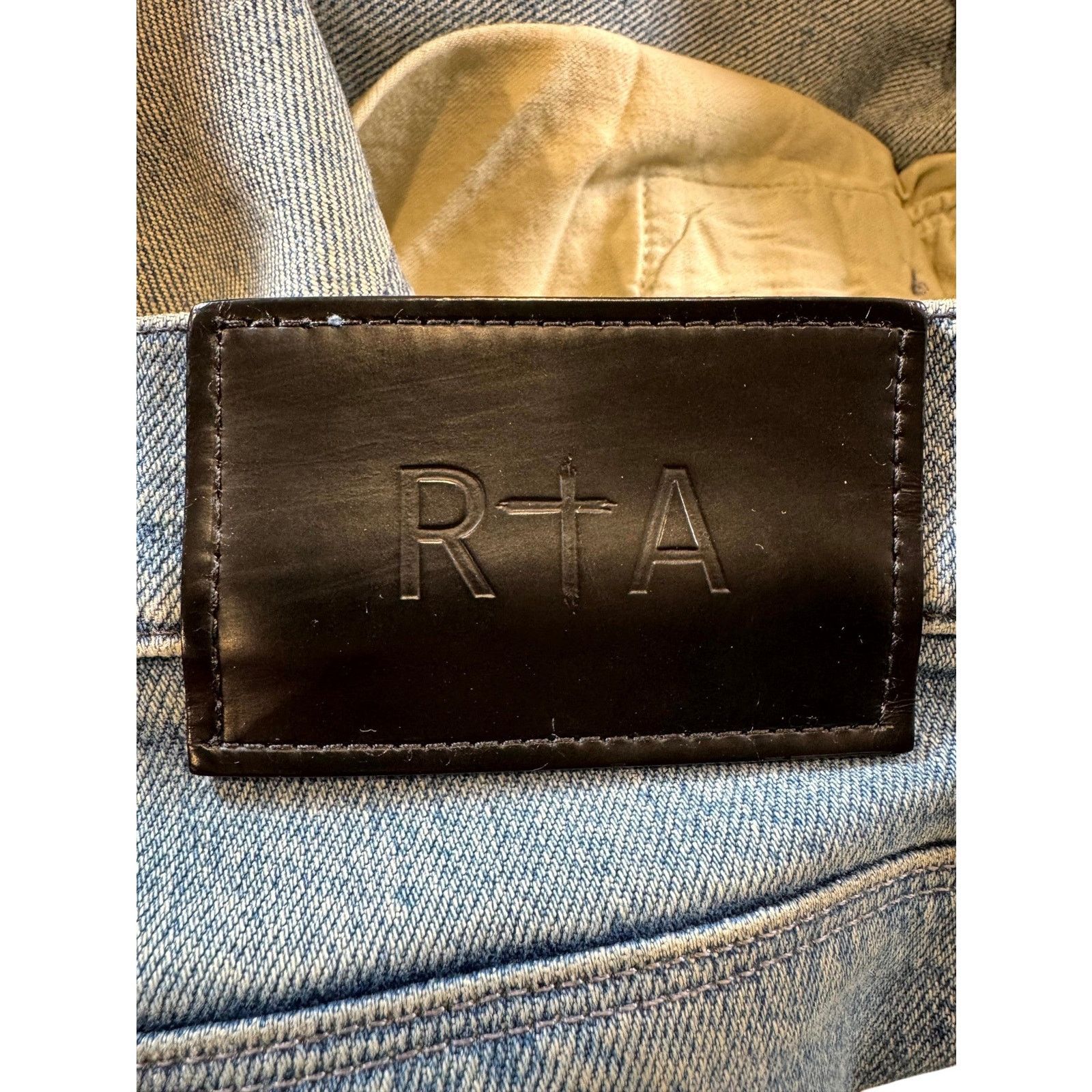 Rta RTA Embroidered Logo Light Wash Jeans Size US 32 / EU 48 - 7 Thumbnail
