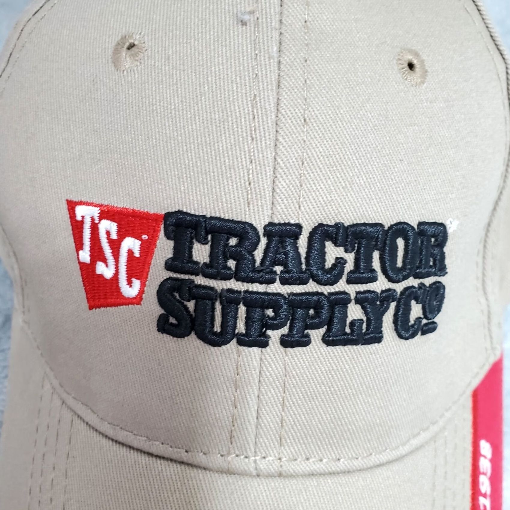 Vintage Tractor Supply Co. Hat Men's Beige Cotton Adjustable Strapback Cap One Size Size ONE SIZE - 5 Thumbnail