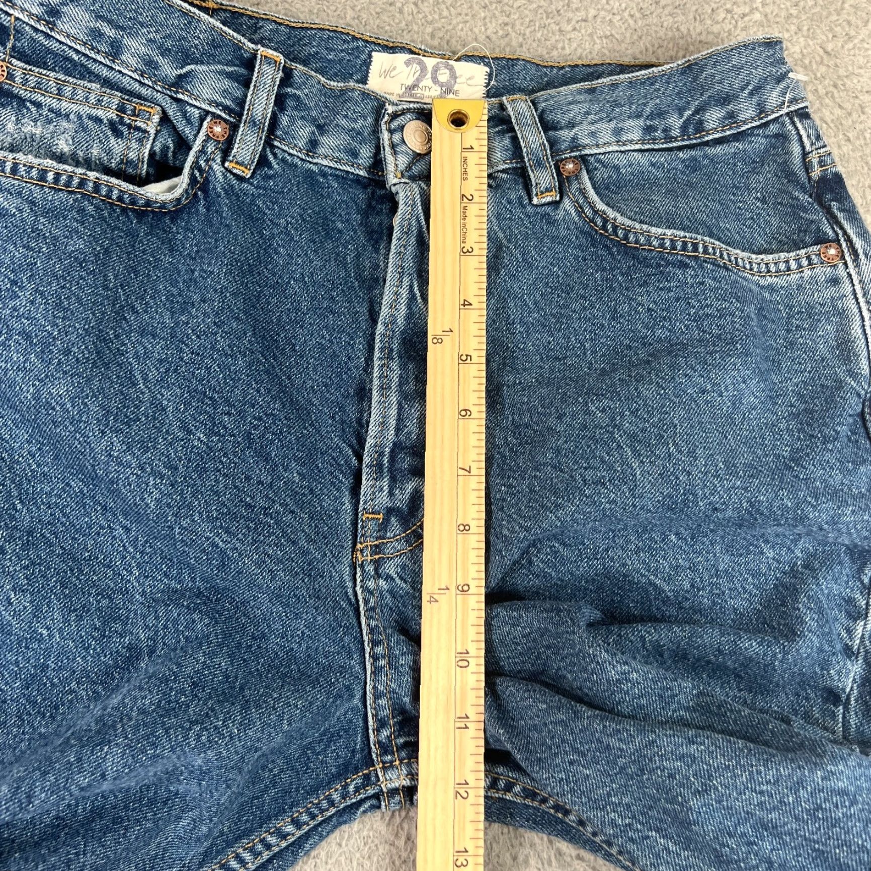 Vintage We The Free Jeans Women’s 29 Regular Denim High Rise 31x30 Ankle Stretch Blue Womens Size 29" - 3 Thumbnail