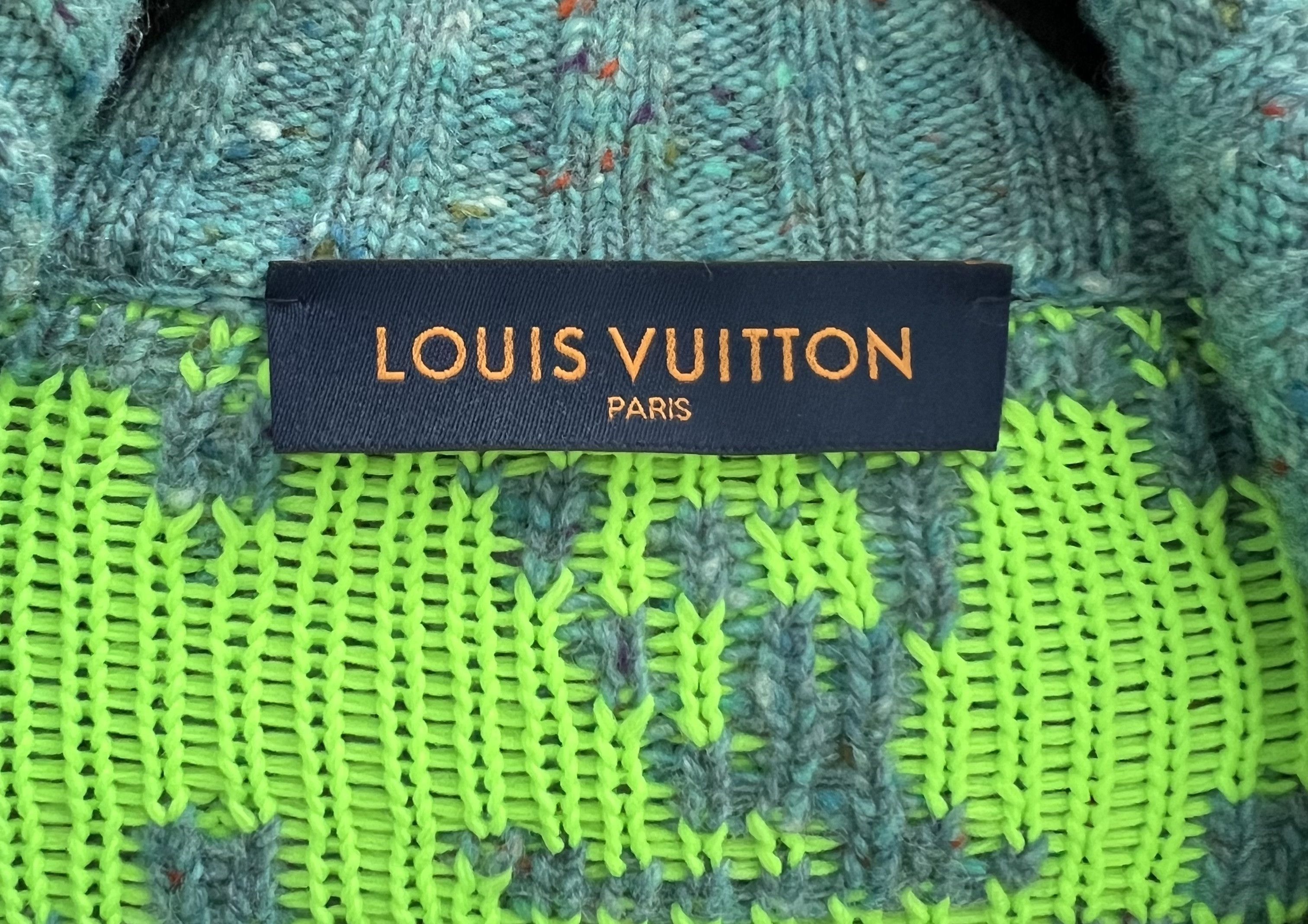 Louis Vuitton LOUIS VUITTON VIRGIL ABLOH TURQUOISE/ GREEN CARDIGAN 2021 Size US M / EU 48-50 / 2 - 4 Thumbnail