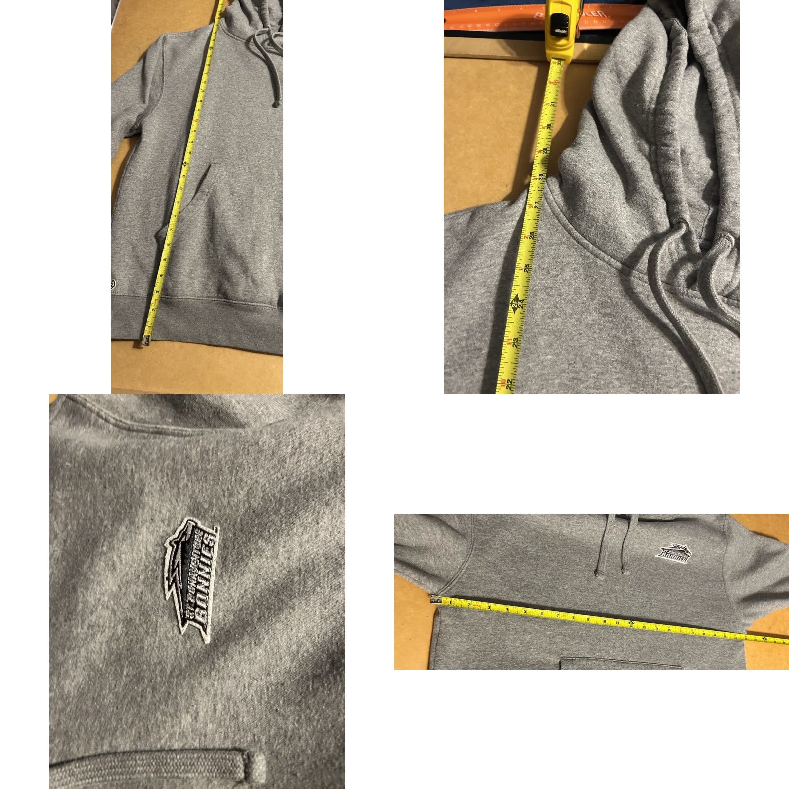 Vintage VTG St Bonaventure Bonnies Hoodie Adult Medium Heather Gray Drawstrings Pocket Size US M / EU 48-50 / 2 - 9 Thumbnail