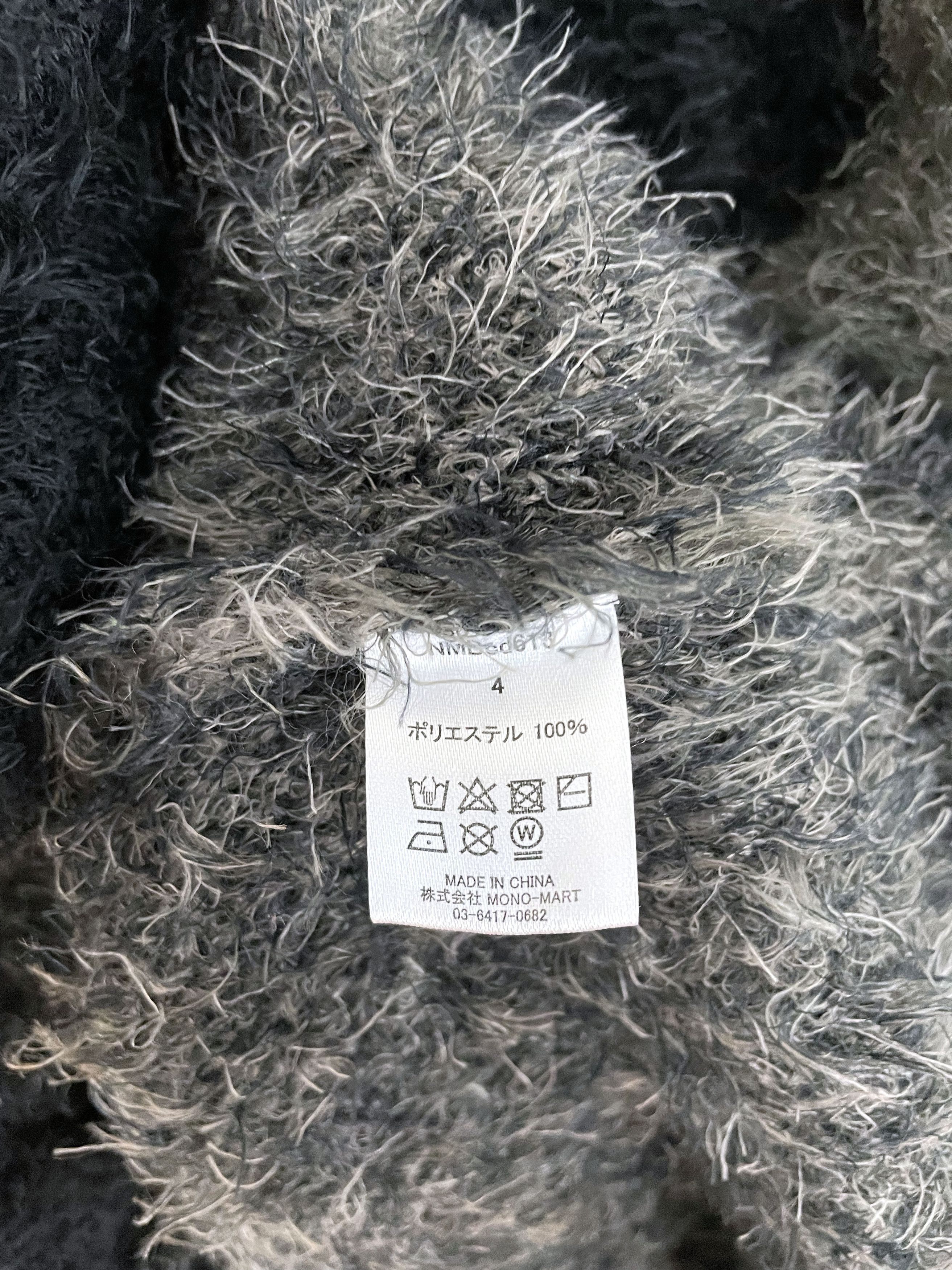 Number (N)ine Fuzzy Argyle Cardigan Size US XL / EU 56 / 4 - 6 Thumbnail