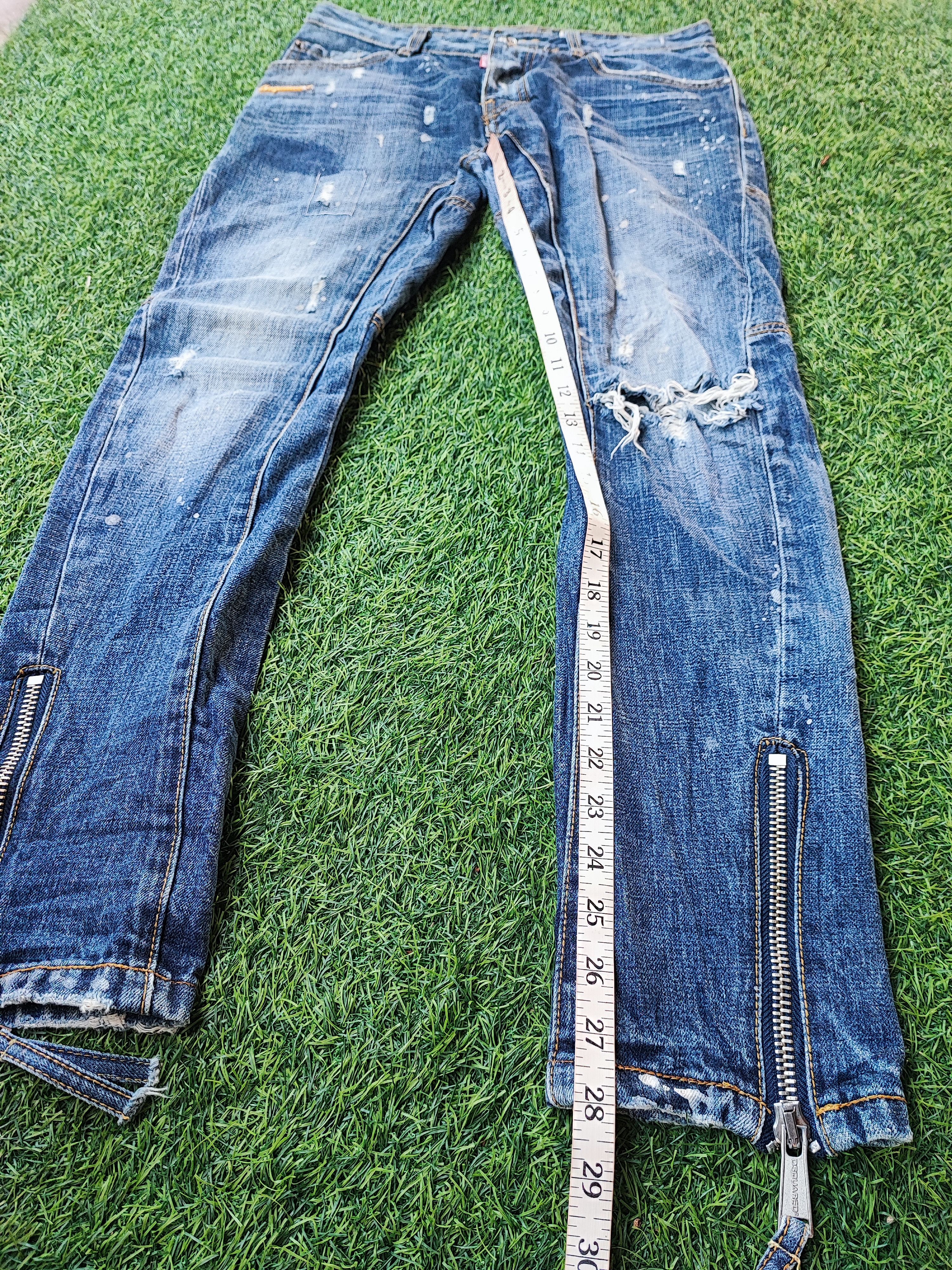 Dsquared2 Dsquared2 Thrashed Distressed Jeans ERD Grunge Chrome Size US 31 - 4 Thumbnail