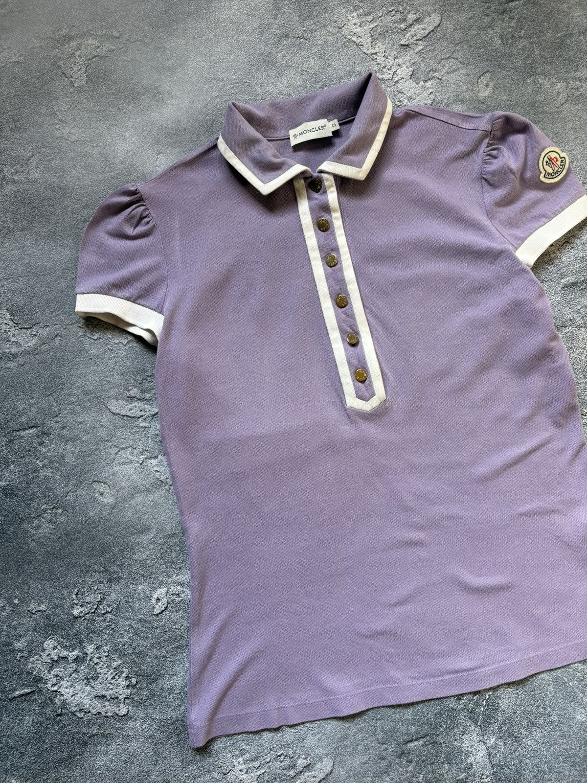 Moncler Moncler Luxury Woman’s Purple Polo Button Up Size S / US 4 / IT 40 - 2 Thumbnail