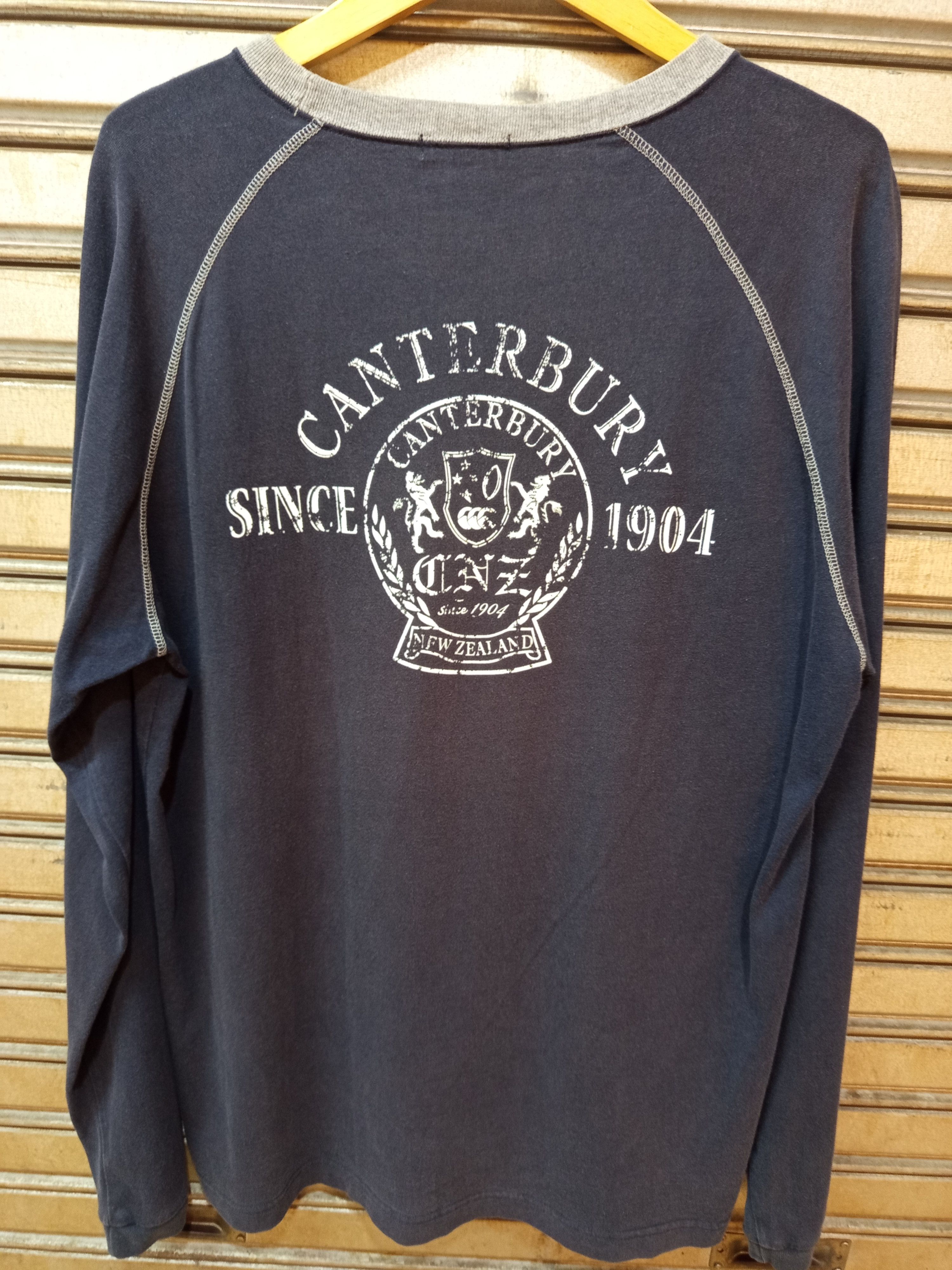Canterbury of New Zealand Canterbury Raglan Long Sleeve Tee Big Logo Spellout Size US XL / EU 56 / 4 - 6 Thumbnail