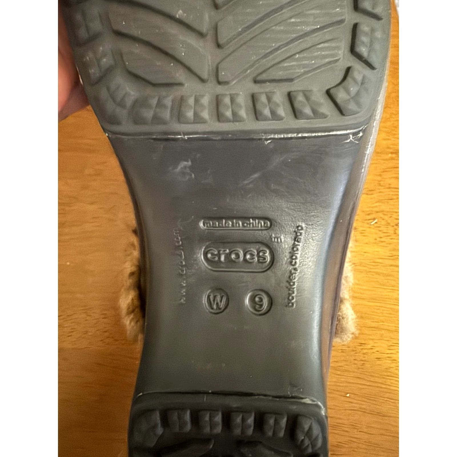Crocs Crocs Slide On Women's Sandal Size 9 Wedge Faux Fur Brown Size US 9 / IT 39 - 6 Thumbnail