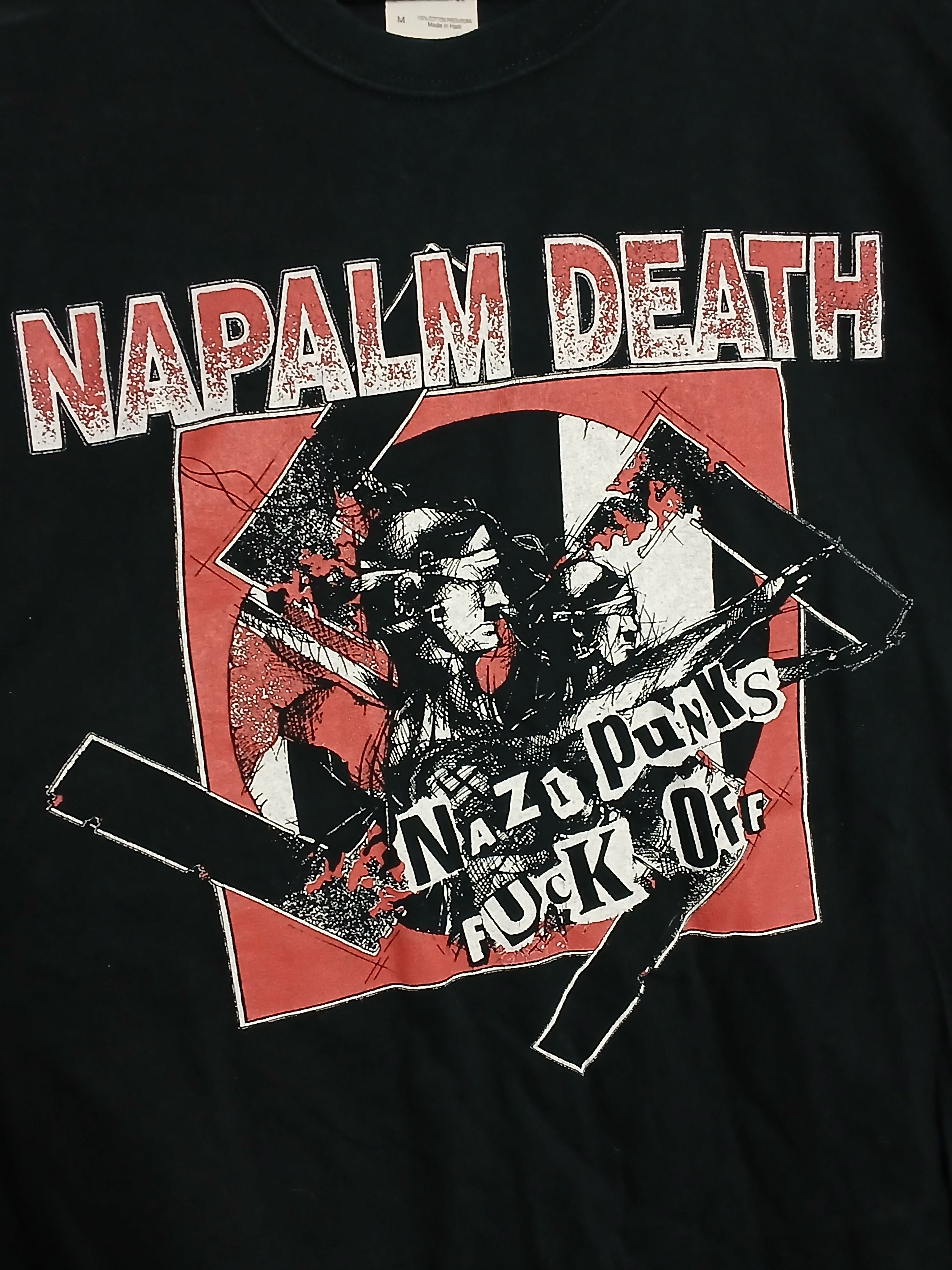 Band Tees × Vintage Vintage 2003 Napalm Death Nazo Punks Fuck Off T-Shirt Size US M / EU 48-50 / 2 - 3 Thumbnail