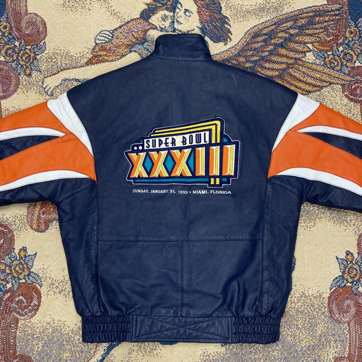 Vintage Vintage Denver Broncos Super Bowls XXXIII Leather Jacket Size US M / EU 48-50 / 2 - 2 Thumbnail