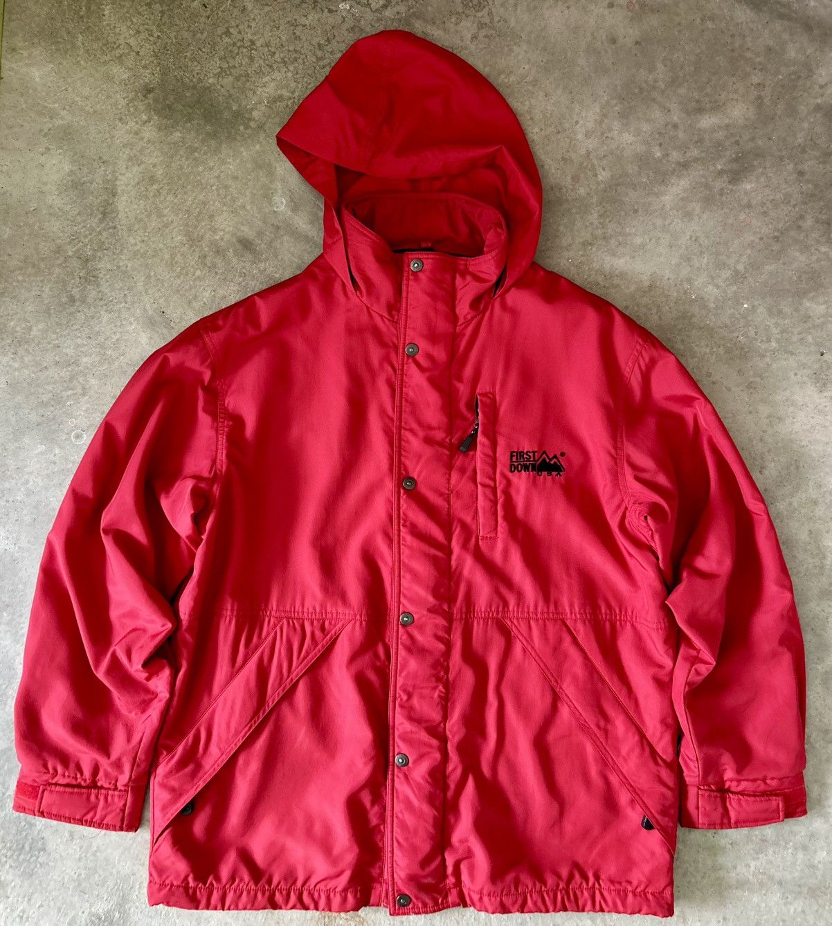 Japanese Brand FIRST DOWN Vintage Hooded Down Jacket Size US L / EU 52-54 / 3 - 1 Thumbnail
