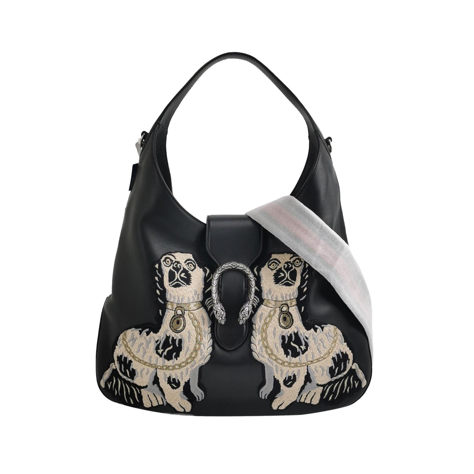 Gucci Gucci Dionysus Leather Embroidered Shoulder Bag Size ONE SIZE - 1 Thumbnail