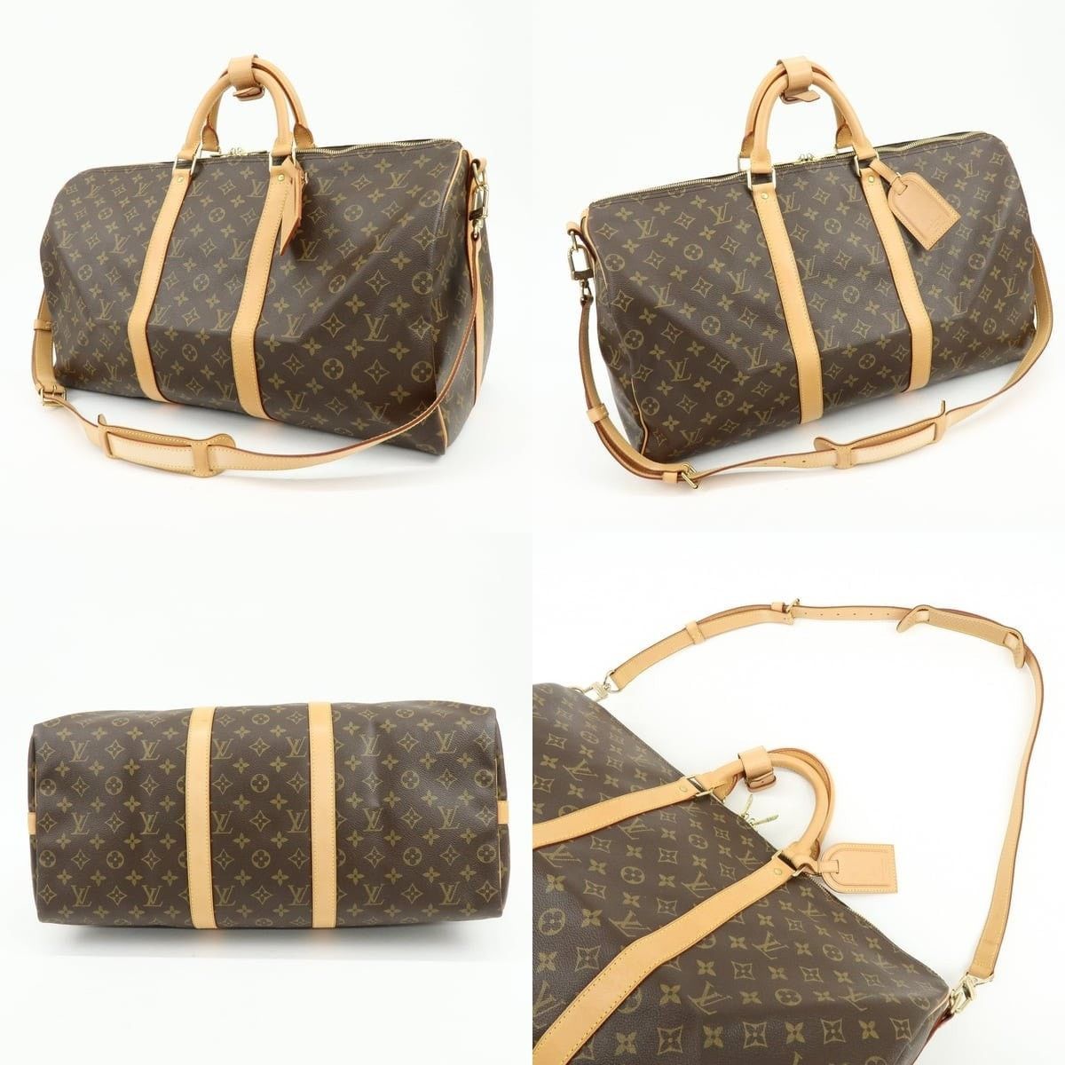 Louis Vuitton Louis Vuitton Monogram Keepall Bandouliere 50 Duffle Bag Size ONE SIZE - 3 Thumbnail