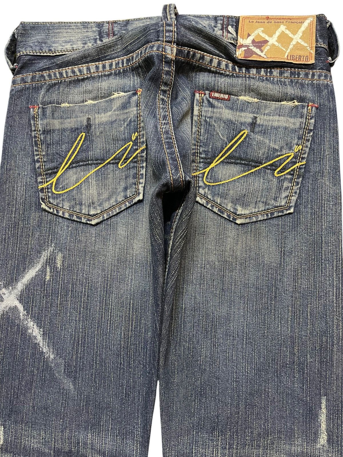 If Six Was Nine Vintange Liberto Mud Wash Faded Clawmark Distress Style Jean Size US 30 / EU 46 - 5 Thumbnail