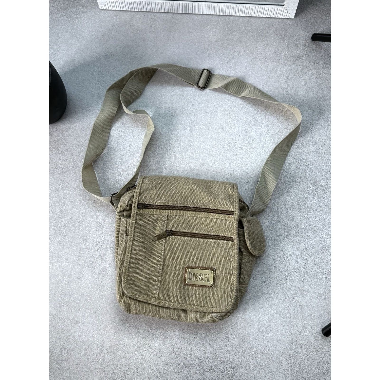 Vintage DIESEL Canvas Messenger Bag y2k Diesel × Vintage Vintage 