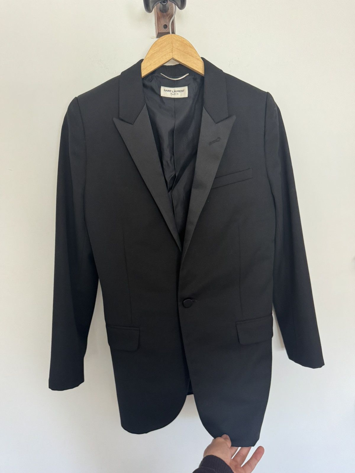 Saint Laurent Paris FW13 Hedi Peaked Lapel Le Smoking Jacket Size 48L - 1 Thumbnail