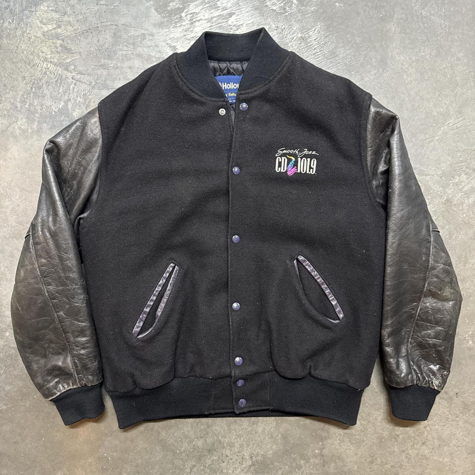 Vintage Vintage 90s New York City Smooth Jazz Radio Leather Jacket Size US L / EU 52-54 / 3 - 3 Thumbnail