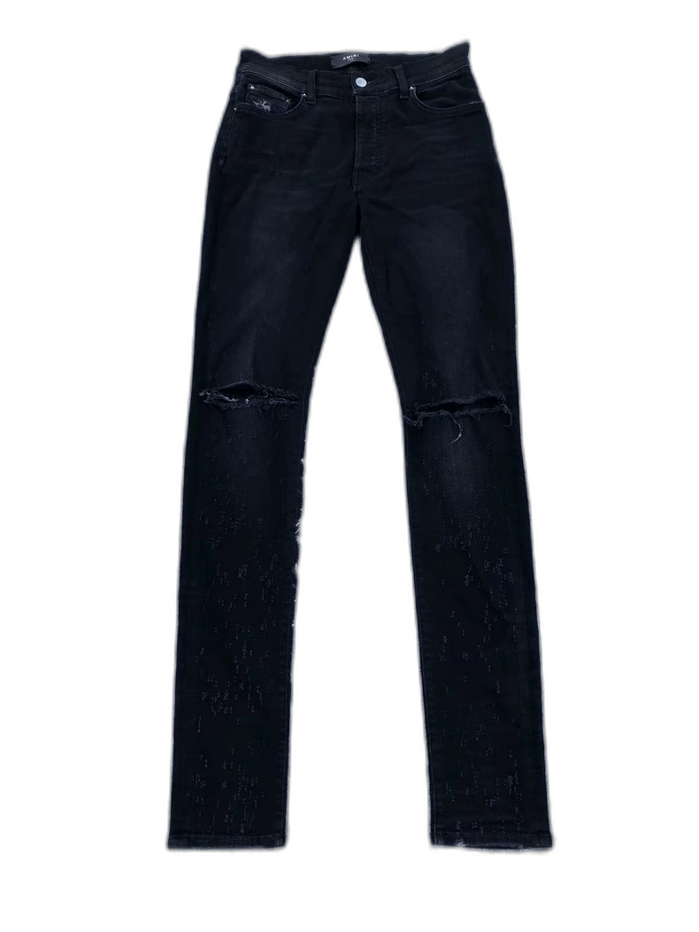 Amiri amiri distressed black denim pants Size US 30 / EU 46 - 1 Thumbnail