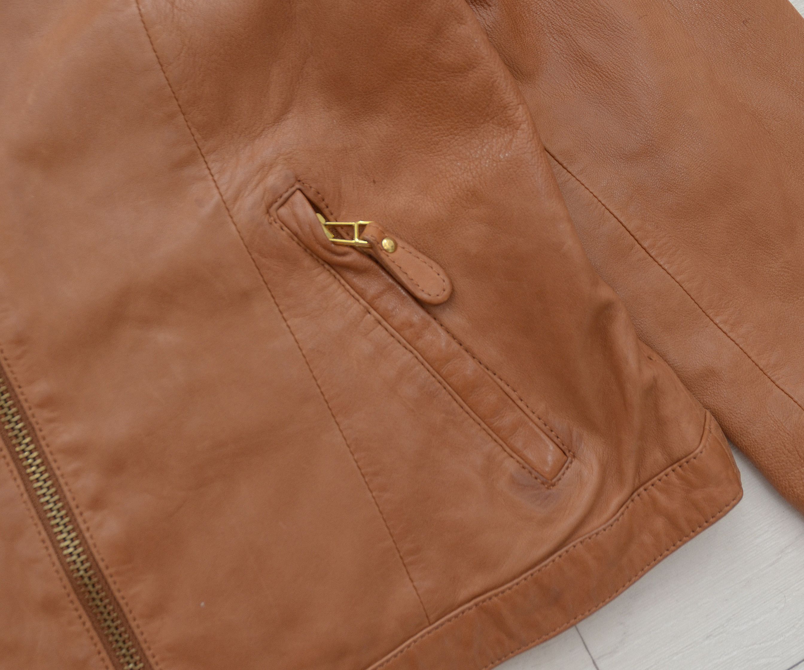 Massimo Dutti MASSIMO DUTTI 4715 Jacket Women's LARGE Lambskin Leather Size L / US 10 / IT 46 - 6 Thumbnail