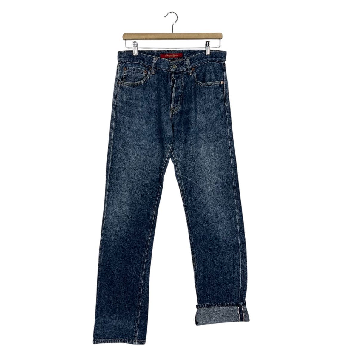 Japanese Brand Vintage Japanese Designer Redline Denim Jean Size US 31 - 12 Thumbnail