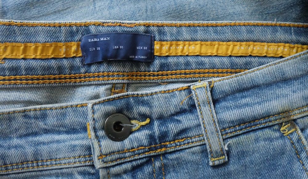 Zara Zara Man Denim Wear Slim Fit Distressed Indigo Size US 30 / EU 46 - 8 Thumbnail