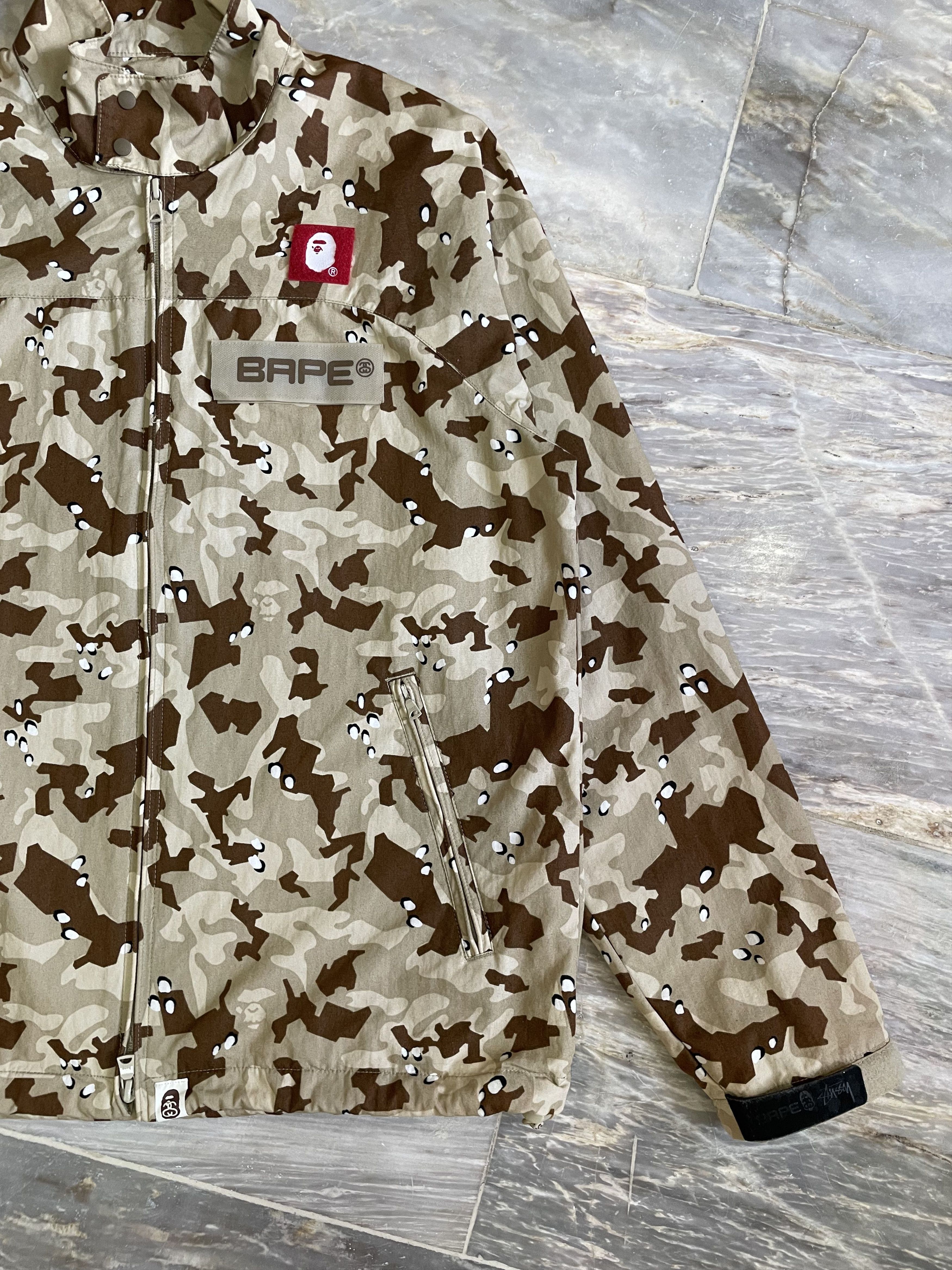 Bape × Stussy BAPE Ill Collaboration Desert Camo Rain Jacket Size US M / EU 48-50 / 2 - 3 Thumbnail