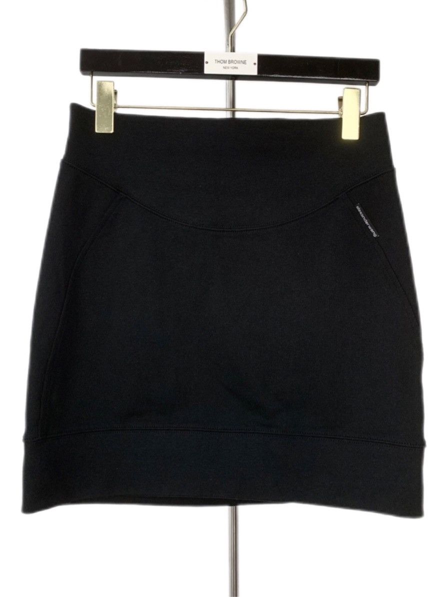 Alexander Wang Alexander Wang Women's Black Woven Logo Hip Skirt K26WX Size 30" / US 8 / IT 44 - 1 Thumbnail
