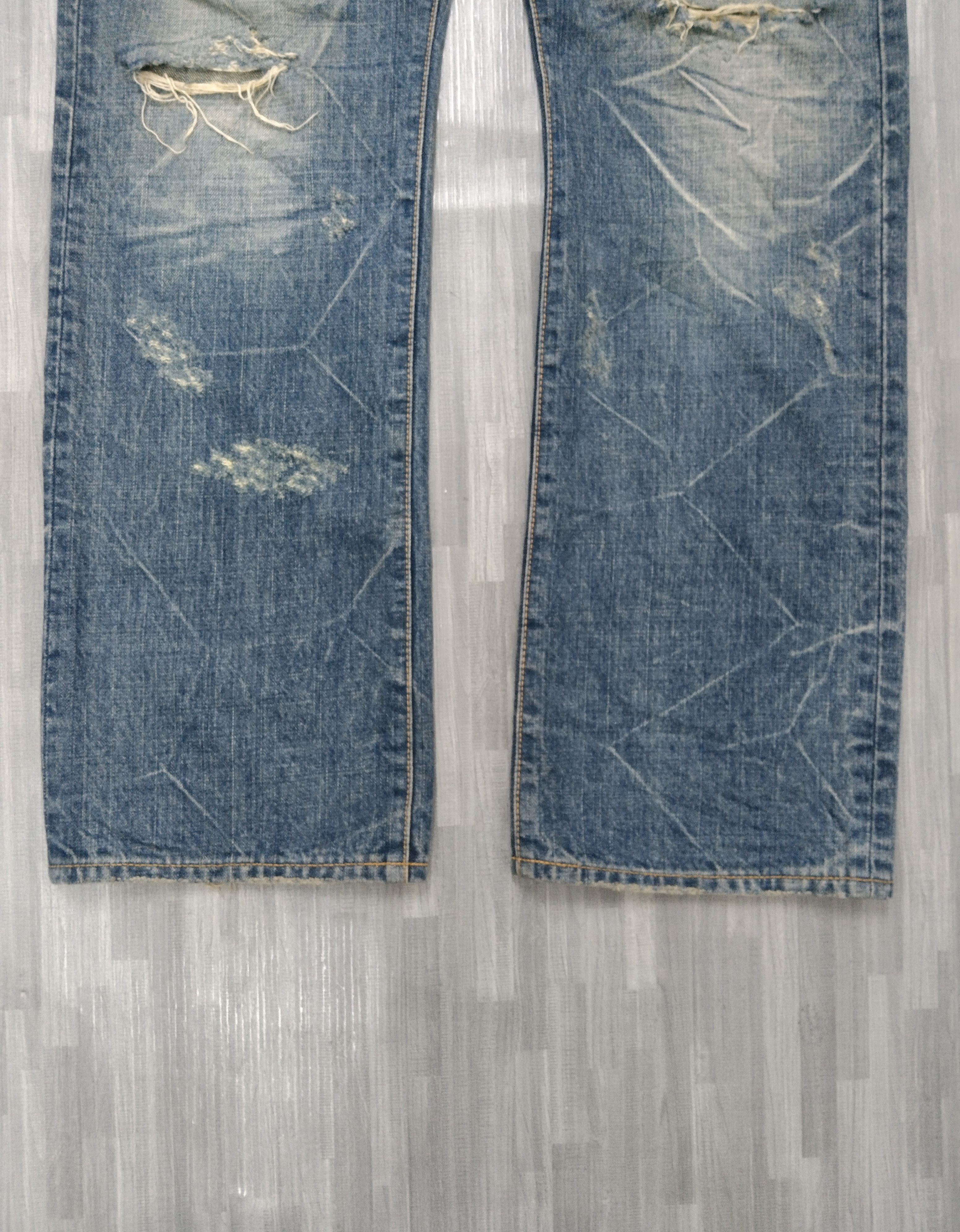 Japanese Brand SICK RIPED CO&LU DENIM PANTS Size US 31 - 7 Thumbnail