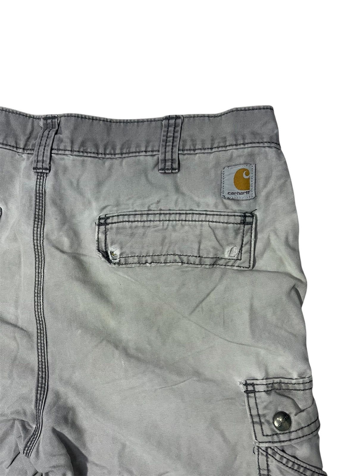 Carhartt 34 Gray Relaxed Fit Rugged Canvas Cargo Shorts 100277 Size US 34 / EU 50 - 7 Thumbnail