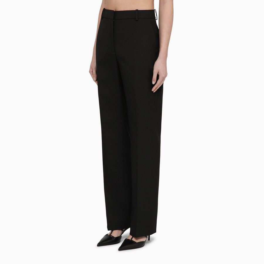 Calvin Klein o1d2blof0824 Viscose Blend Regular Trousers in Black Size 27" / US 4 / IT 40 - 3 Thumbnail