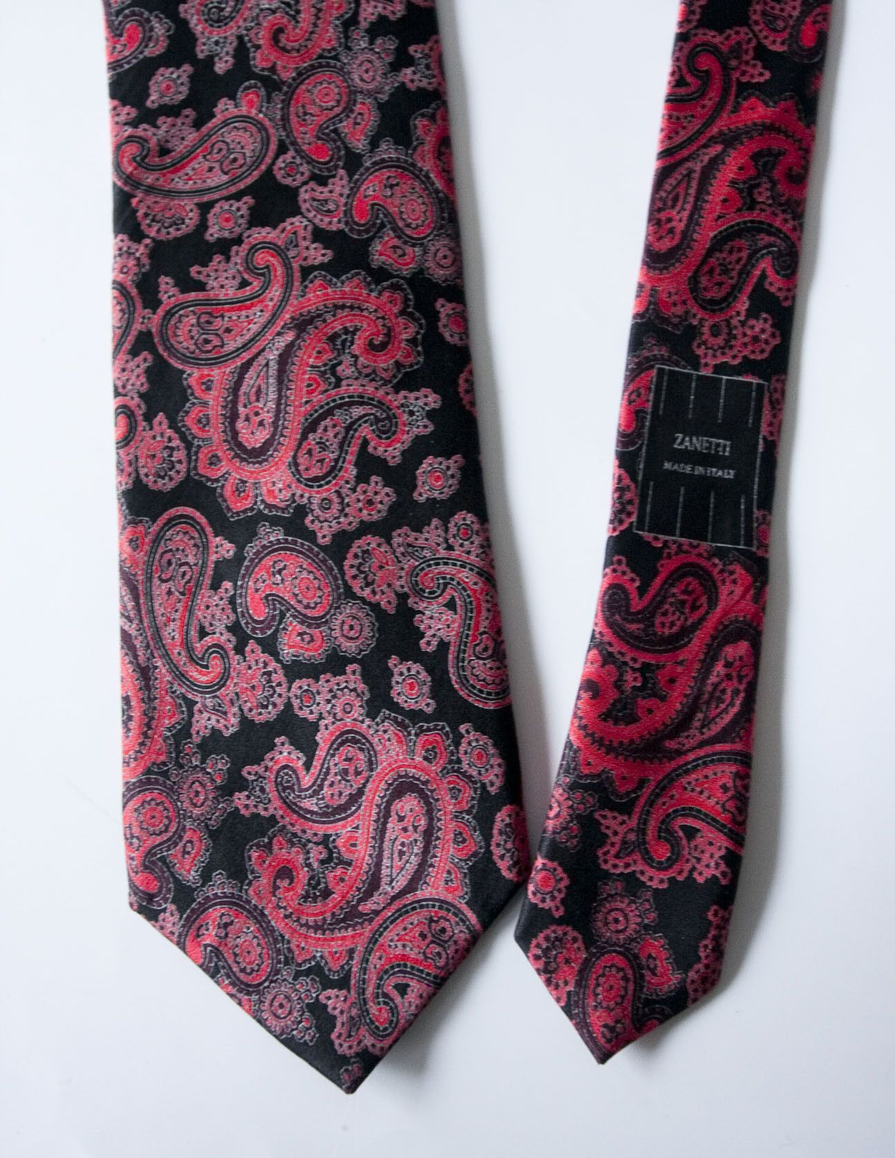 Altea Zanetti Tie 100% Silk Paisley Made in Italy Size ONE SIZE - 4 Thumbnail