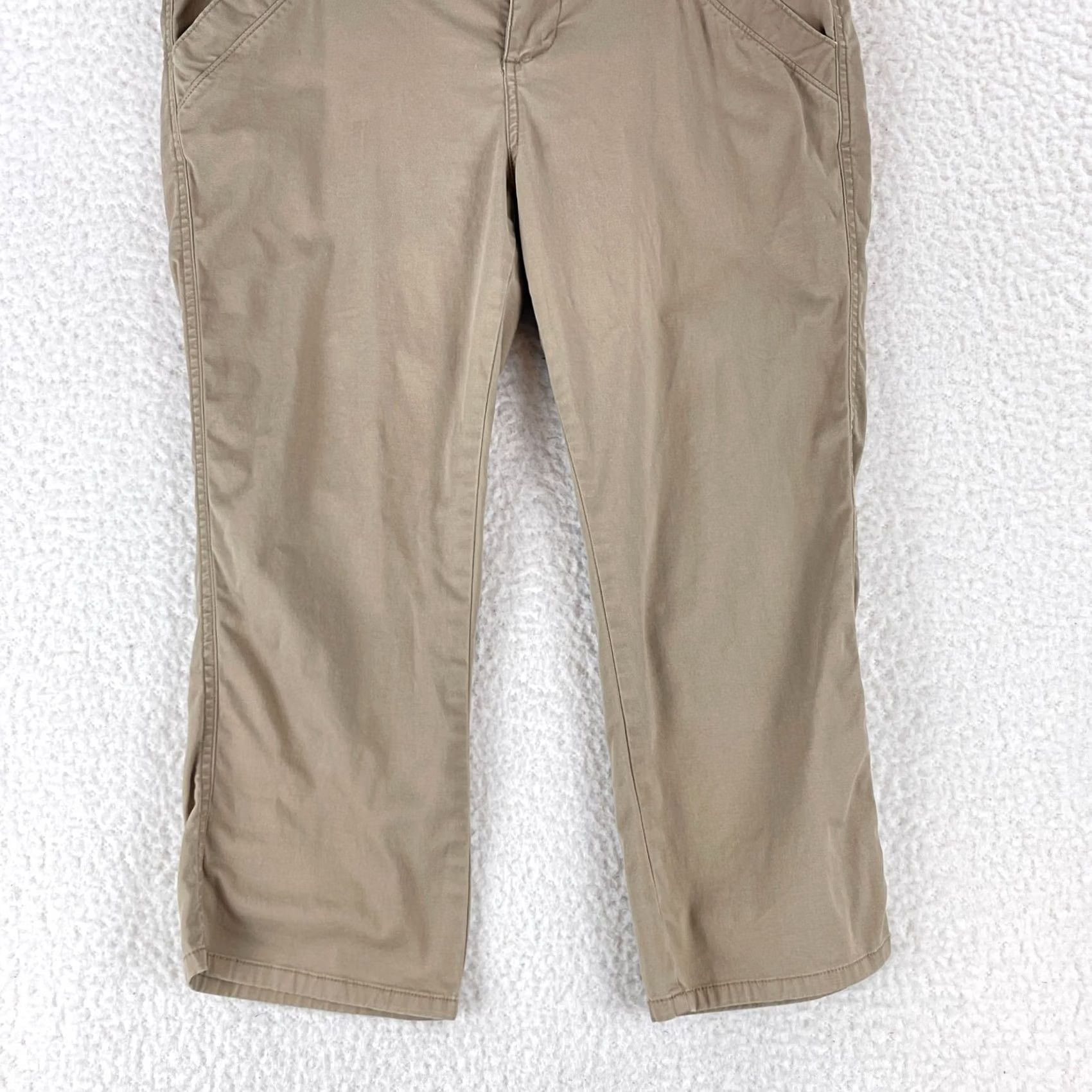 Disney Disney Chino Pants Womens Size 8 Brown Khaki Cropped Mid-Rise Straight Pants Size 30" / US 8 / IT 44 - 3 Thumbnail