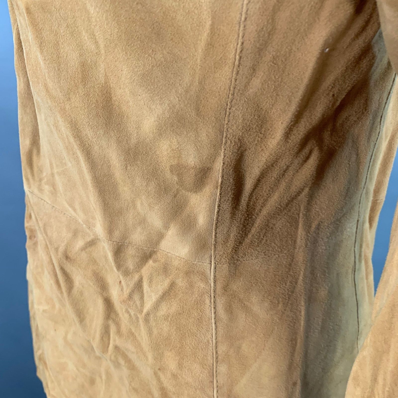 Dolce & Gabbana Camel Suede Military Two Pockets Epaulets Long Sleeve Shirt Size US XS / EU 42 / 0 - 8 Thumbnail