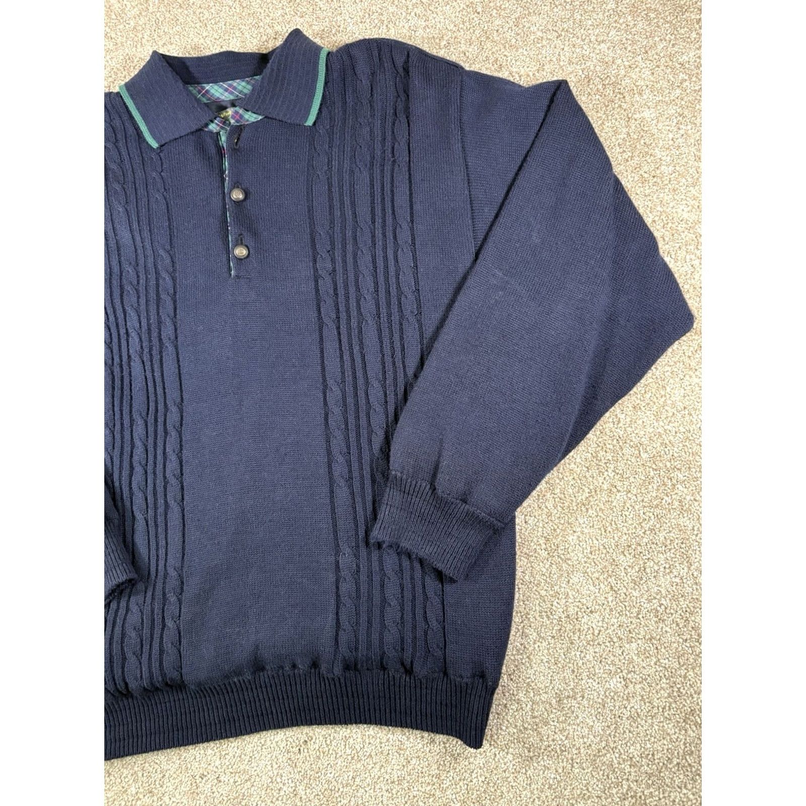 Vintage VINTAGE Windstopper By Airtex Swedish Design Henley Sweater Navy Blue Men’s L Size US L / EU 52-54 / 3 - 2 Thumbnail